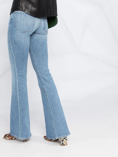 Shop Frame Le High Flare Jeans In Blue