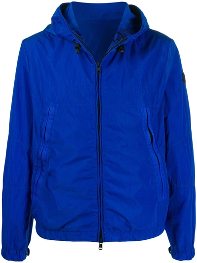 Shop Moncler Hooded Jacket In Blue