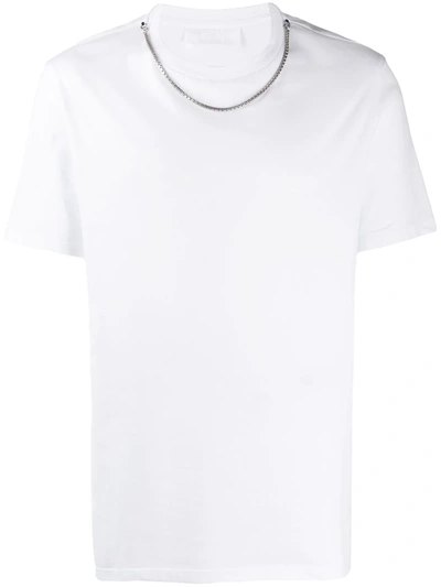 Shop Neil Barrett Chain Detail T-shirt In White