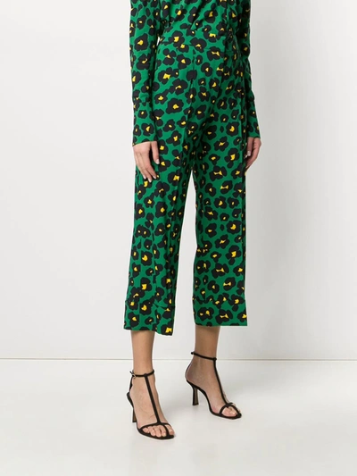 Shop La Doublej X Mantero Anna Cropped Trousers In Green