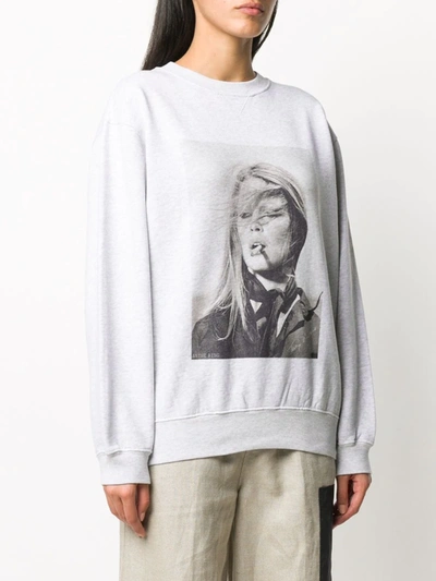 Shop Anine Bing Photograph Print Jumper In Grey