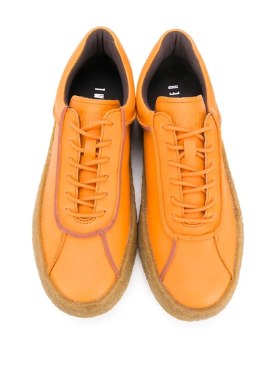 Shop Camper Exposed Seam Sneakers In Orange