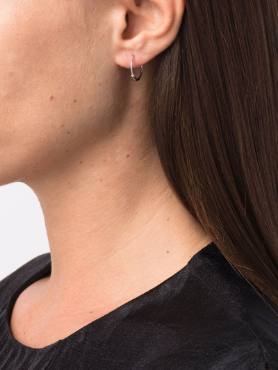 Maria Black 14kt White Gold Nancy 12 Single Hoop In 银色
