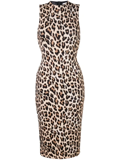 Shop Alice And Olivia Delora Dress In Brown