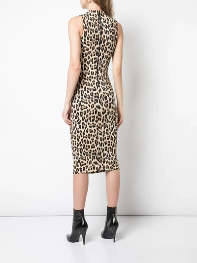 ALICE+OLIVIA DELORA DRESS - 棕色