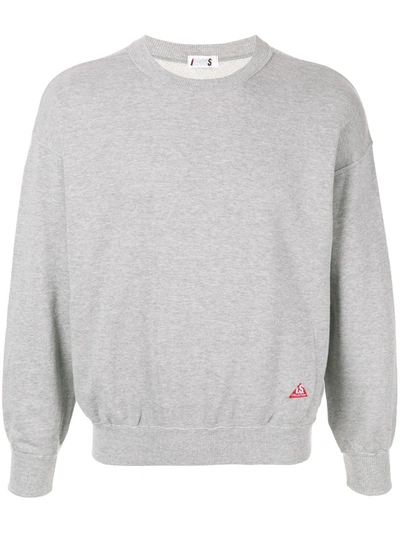 Pre-owned Issey Miyake 1980's Sport Line Logo Print Sweatshirt In Grey