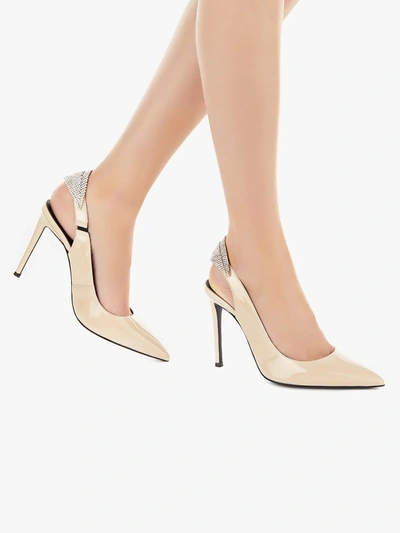 Shop Giuseppe Zanotti Crystal Embellished Pumps In White