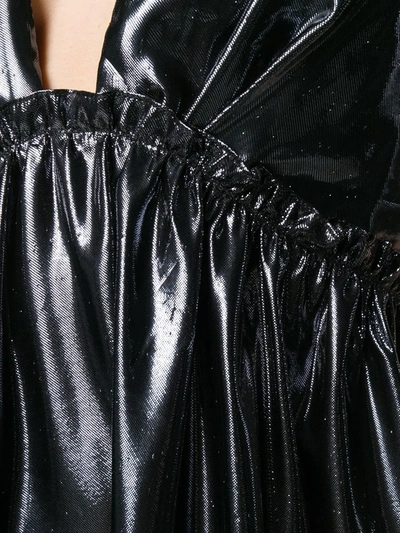 Isabel Marant Kyle Metallic Silk Mini Dress In Blue