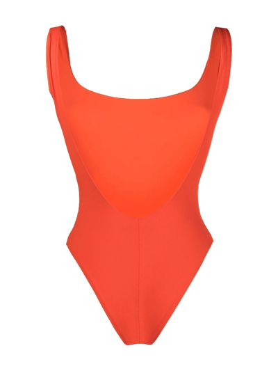 Shop Manokhi Scoop-neck Swimsuit In Orange