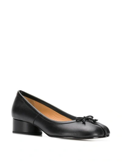 Shop Maison Margiela Tabi 30mm Ballerina Pumps In Black