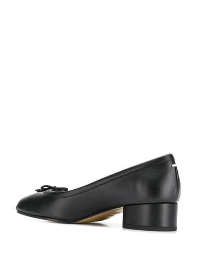 Shop Maison Margiela Tabi 30mm Ballerina Pumps In Black