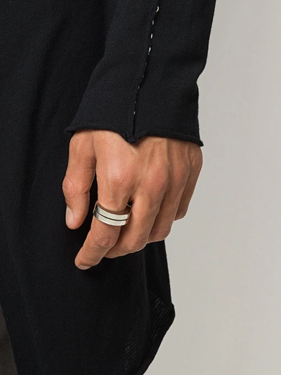 Shop Parts Of Four Crescent Crevice Band-style Ring In Silver