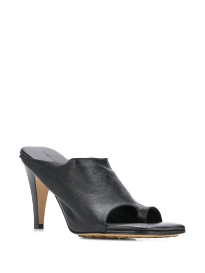 Shop Bottega Veneta Extended Toe Loop Mules In Black