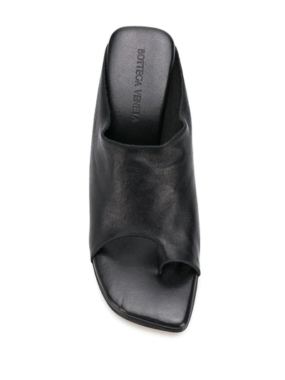 Shop Bottega Veneta Extended Toe Loop Mules In Black