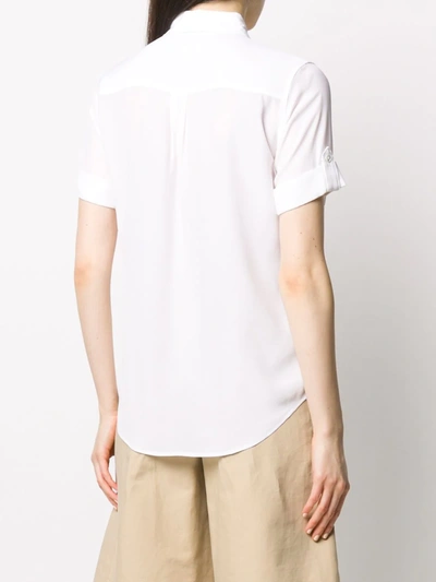Shop Equipment Signature Slim-fit Short-sleeve Silk Shirt In White