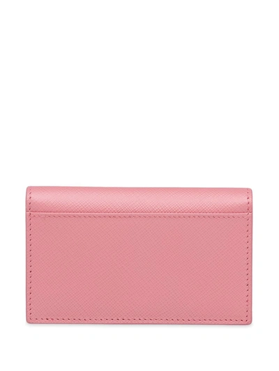 Shop Prada Bow-detail Folding Wallet In Pink