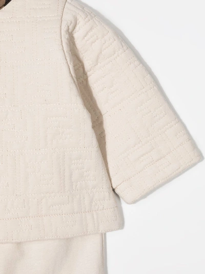 Fendi Ff Quilted Babgrow Set In Neutrals