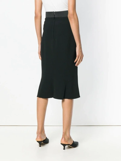 Dolce & Gabbana Dolce And Gabbana Black Cady Skirt In Black