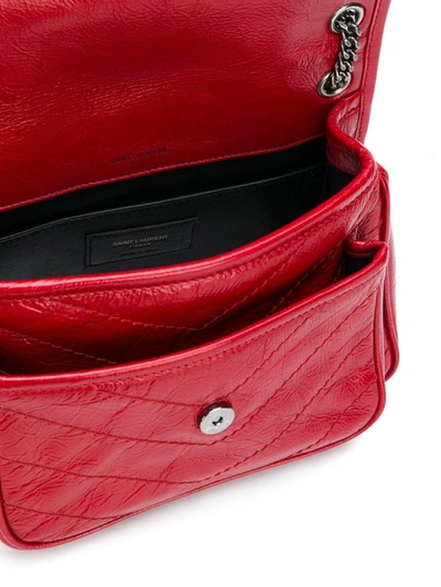 Shop Saint Laurent Baby Niki Shoulder Bag In Red