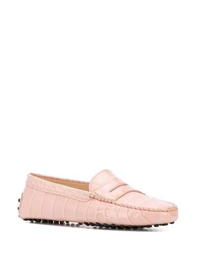 Shop Tod's Gommino Driving Shoes In Pink