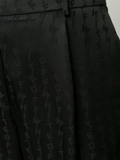 Off-white Logo Shorts Shorts In Black Viscose In Black