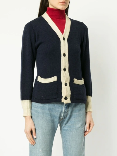Pre-owned Fake Alpha Vintage 1950s Knit Cardigan - 蓝色 In Blue