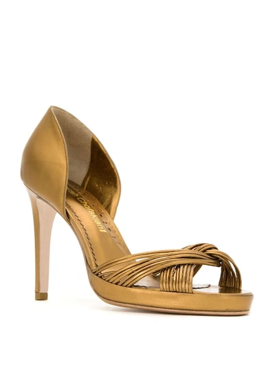 Shop Sarah Chofakian Leather Sandals In Yellow