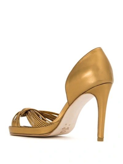 Shop Sarah Chofakian Leather Sandals In Yellow