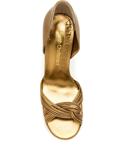 Sarah Chofakian Leather Sandals In Yellow
