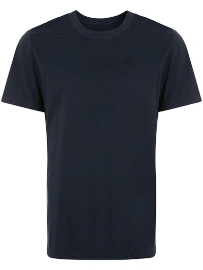 Shop Rick Owens Crew-neck Cotton T-shirt In Blue
