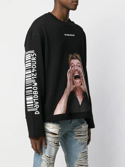Shop Ih Nom Uh Nit 'bowie Scream' Sweatshirt In Black