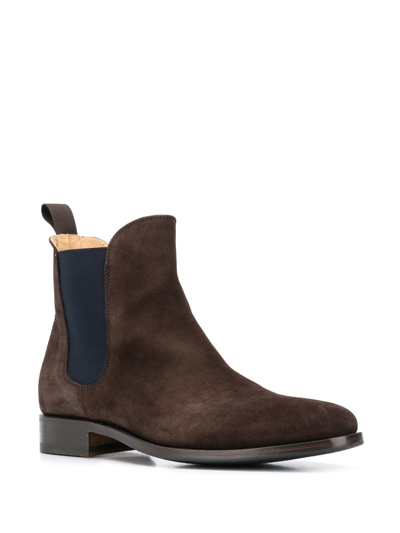 Scarosso Giancarlo Chelsea Boots In Brown