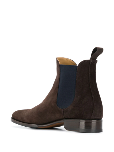 Scarosso Giancarlo Chelsea Boots In Brown