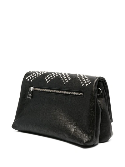 Shop Zadig & Voltaire Rocky Studded Shoulder Bag In Black