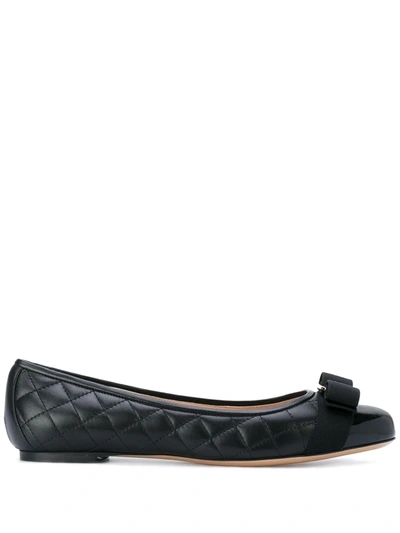 Ferragamo Woman Ballet Flats Black Size 5 Calfskin In Black