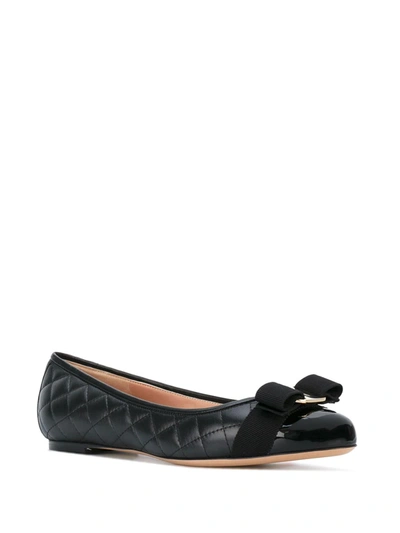 Ferragamo Woman Ballet Flats Black Size 5 Calfskin In Black