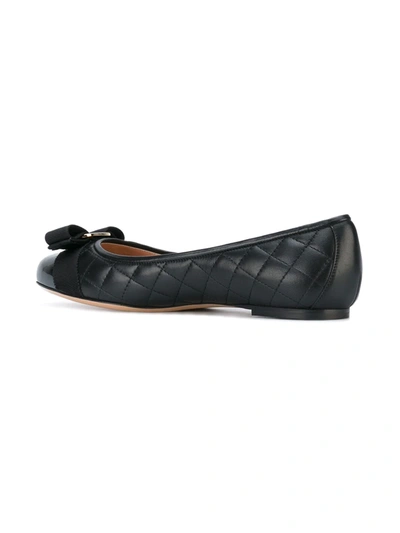 Ferragamo Woman Ballet Flats Black Size 5 Calfskin In Black