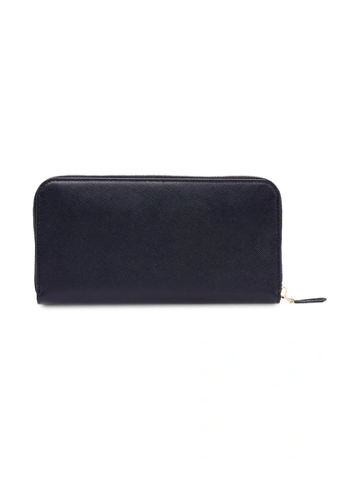Prada Large Zip-around Wallet In Black