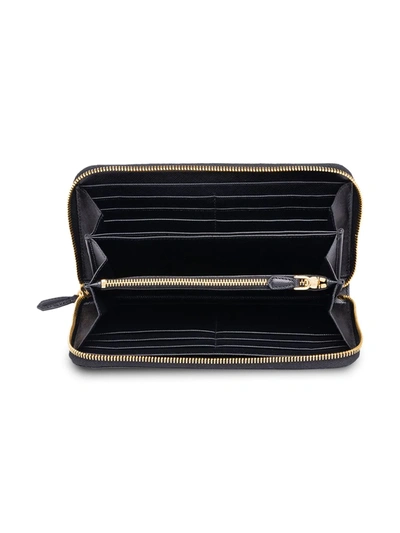 Prada Large Zip-around Wallet In Black