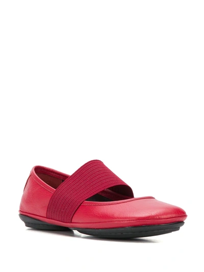Shop Camper Flat Slip-on Ballerina Shoes In Red