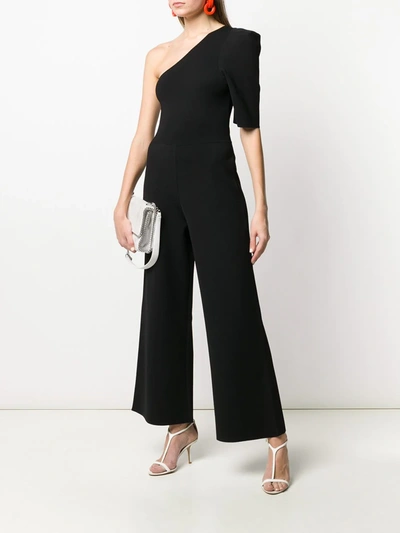 Shop Stella Mccartney One-shoulder Tailored Jumpsuit In Black