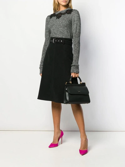 Shop Dolce & Gabbana Small Sicily Shoulder Bag In Black