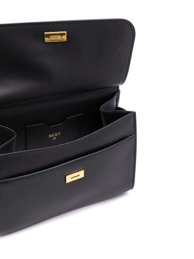 Shop Dolce & Gabbana Small Sicily Shoulder Bag In Black