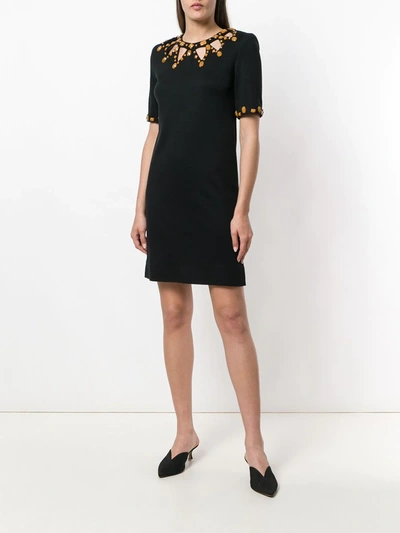 Pre-owned A.n.g.e.l.o. Vintage Cult 1960s Cut-out Detail Short Dress In Black