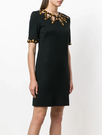 Pre-owned A.n.g.e.l.o. Vintage Cult 1960s Cut-out Detail Short Dress In Black