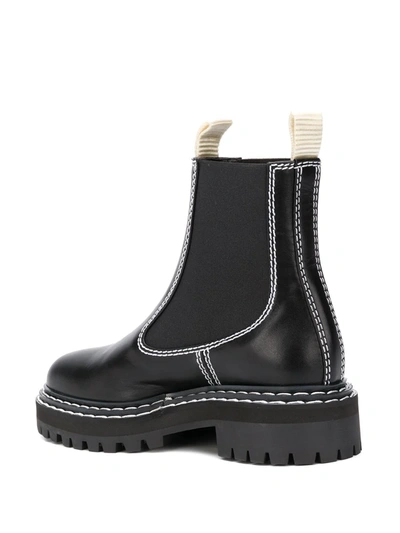 Proenza Schouler Topstitched Patent-leather Chelsea Boots In Black Proenza Schouler Topstitched Patent-leather Chelsea Boots In Black