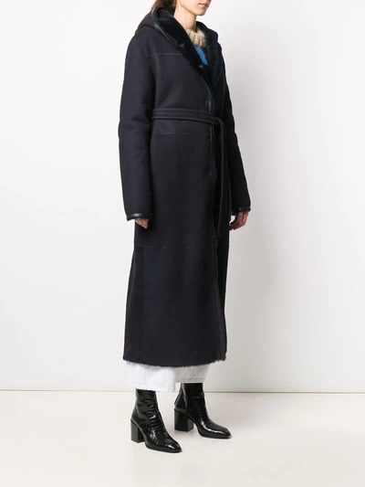 Liska Single Breasted Coat In Blue