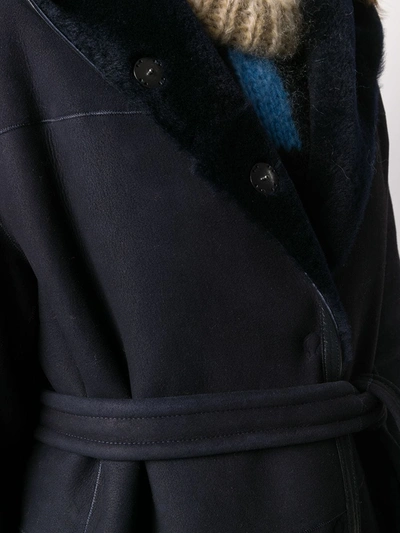 Shop Liska Single Breasted Coat In Blue