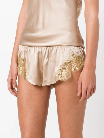Shop Gilda & Pearl Gina Silk Shorts In Neutrals