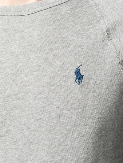 POLO RALPH LAUREN EMBROIDERED LOGO SWEATSHIRT - 灰色